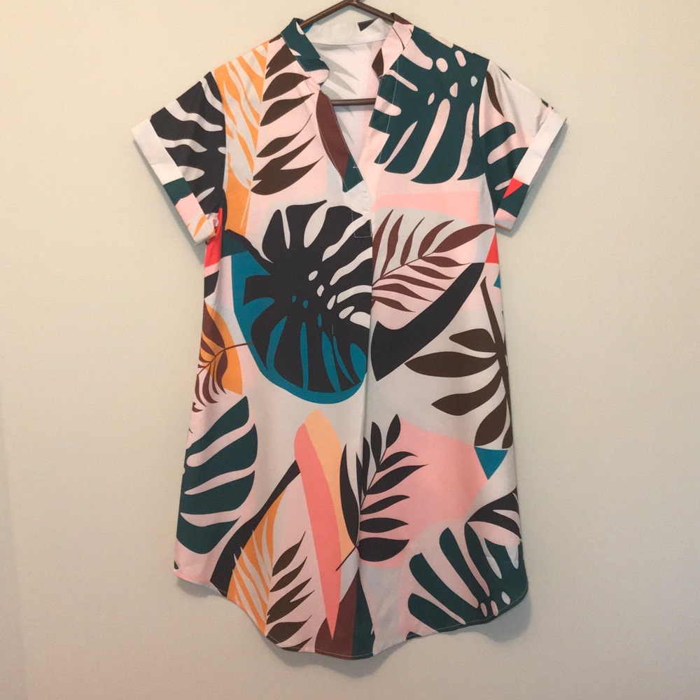 Women’s SHEIN Large Tropical Dress NWOT